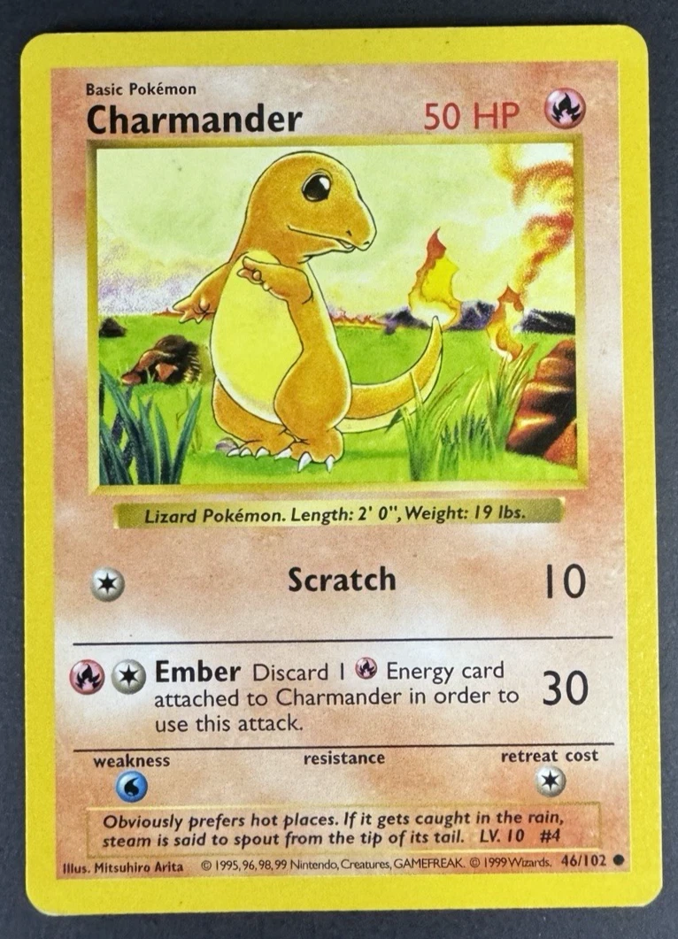 Charmeleon Pokémon TCG Shadowless Individual Collectible Card Game