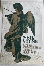 Neil Young SIGNED Poster Carnegie Hall 2014 Official Solo Tour Print RARE