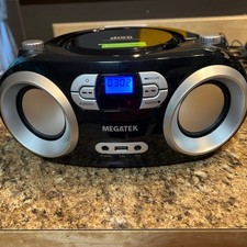 MEGATEK Portable CD Player Boombox with FM Radio, Bluetooth, USB Port, AUX Input