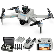 Drone with for Adults 4K, Upgraded 4.5inch LCD RC Screen, GPS Quadcopter Brus...