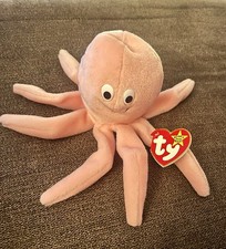 Ultra Rare - Inky The Octopus TY Beanie Baby. With All The Errors. Original 9