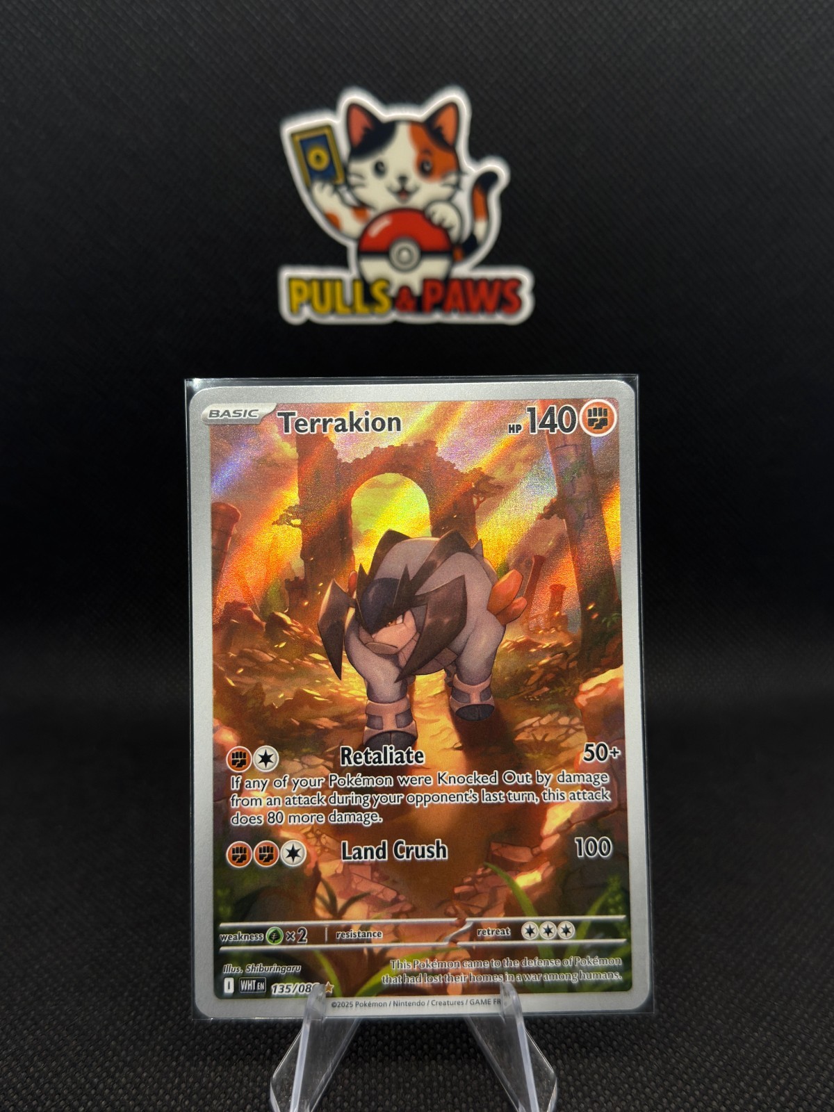 Pokemon TCG - Terrakion - 135/086 - Illustration Rare - SV: White Flare