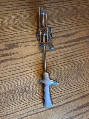 VINTAGE MEDICAL SURGEONS HAND BRACE DRILL TOOL STAINLESS STEEL