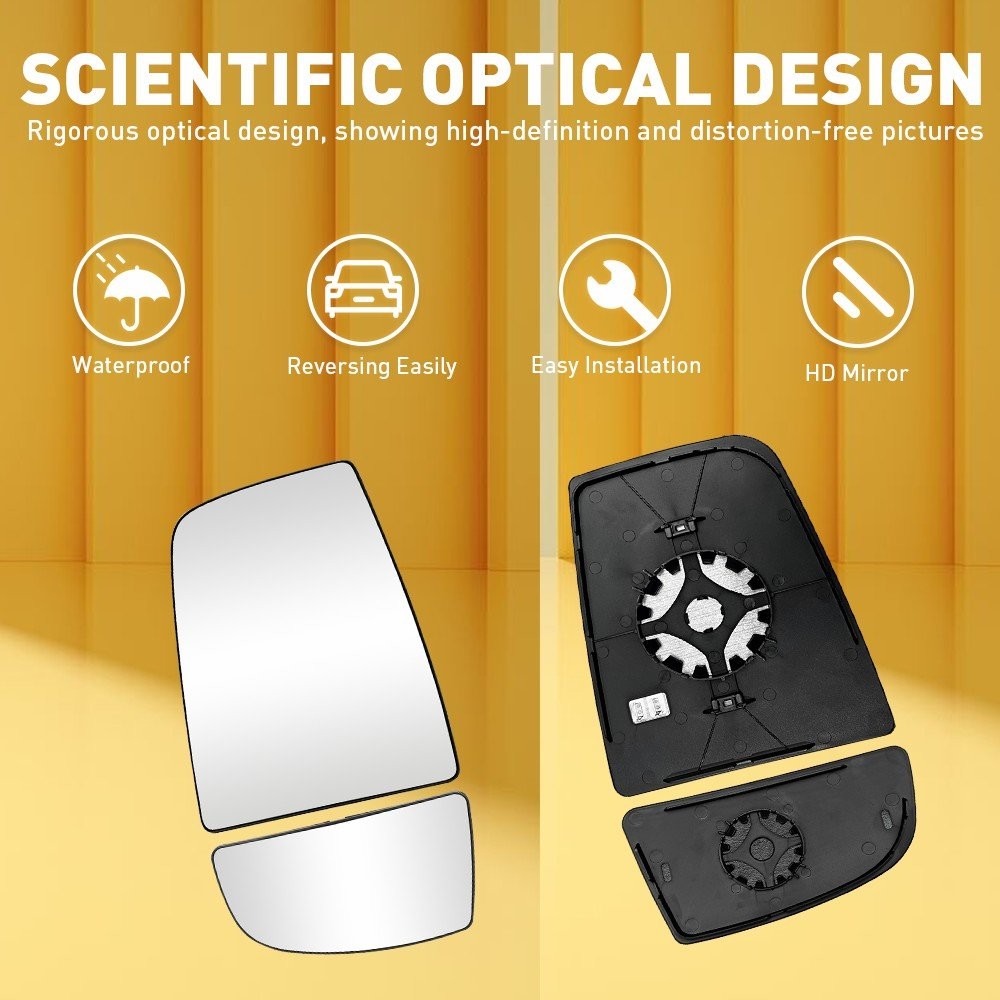 Fit For 2015-2022 Ford Transit 2pcs Van Left Side Driver W/ Heated Mirror Glass thumbnail 4