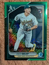 2024 Bowman - Zack Gelof #14 Chrome Green Mojo Refractor 12/99 (RC)