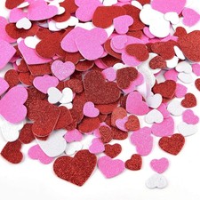 Coopay Glitter Hearts Foam Stickers Self Adhesive Heart Stickers for Valentin...