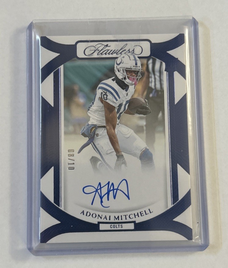 Adonai Mitchell Panini Flawless Rookie Frame Signatures #RFSAML Base
