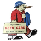 Vintage Chevrolet Sign - Large Porcelain Used Cars Cigar Gas Pump Dealer Sign