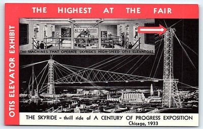 Postcard Otis Elevator Exhibit at the 1933 Century of Progress Exposition 12