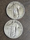 Lot Of 2 Standing Liberty Quarters 90% Silver 1928S & 1929