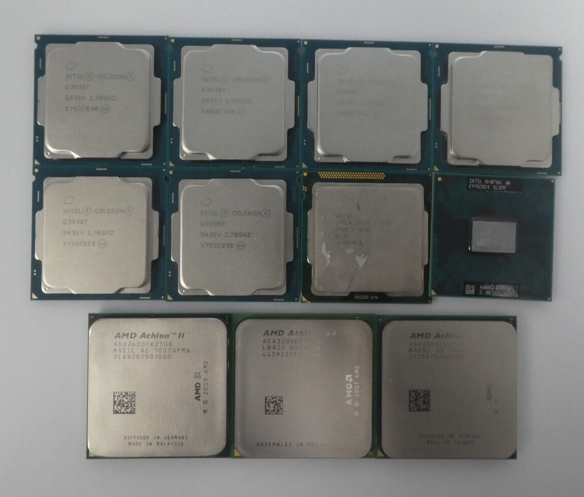 Lot of 11 Intel & AMD Processors Mixed Models | eBay