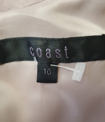 Coast Dress Size 10 Oyster Beige Champagne Wedding Party Races Stretch - Picture 7 of 9