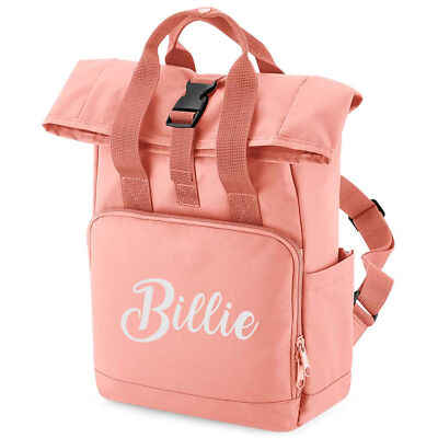 Personalisierte Mini-Rolltasche mit Namen Swirly Rucksack Kindergarten Schulanfang Ch...