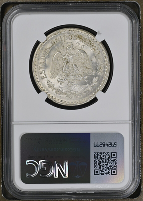 1943-M メキシコ銀貨1Peso PCGS 認証魅惑のトーン❗️