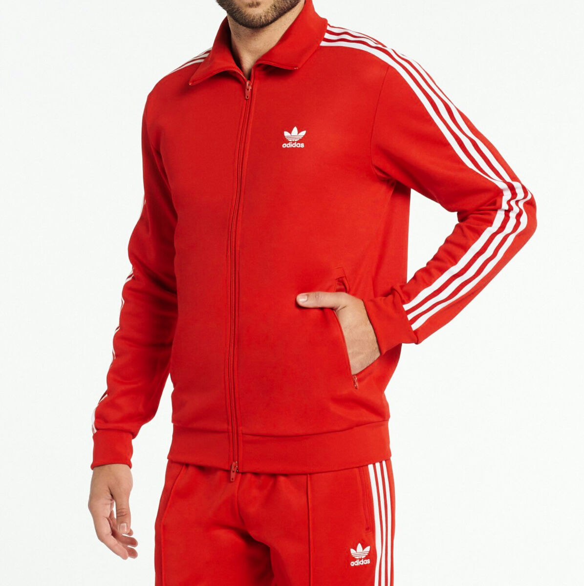 XL adidas Originals MEN'S BECKENBAUER TRACKSUIT JACKET XL adidas Originals MEN'S BECKENBAUER TRACKSUIT JACKET