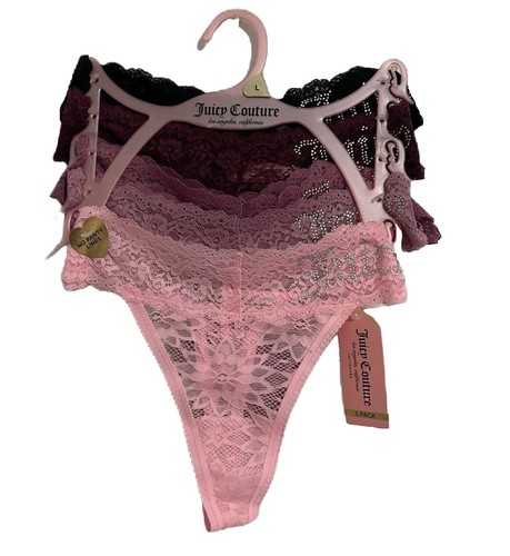 Juicy Couture 5 Pack Cheeky Panties Women's Size S Multicolor