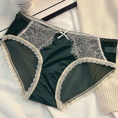 1-5 Pack Lot Underwear Sheer Lingeries Womens Vintage Lace Satin Knicker Panties - Picture 4 of 15