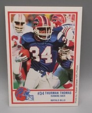 1989 Thurman Thomas Buffalo Bills Police Rookie Card #2
