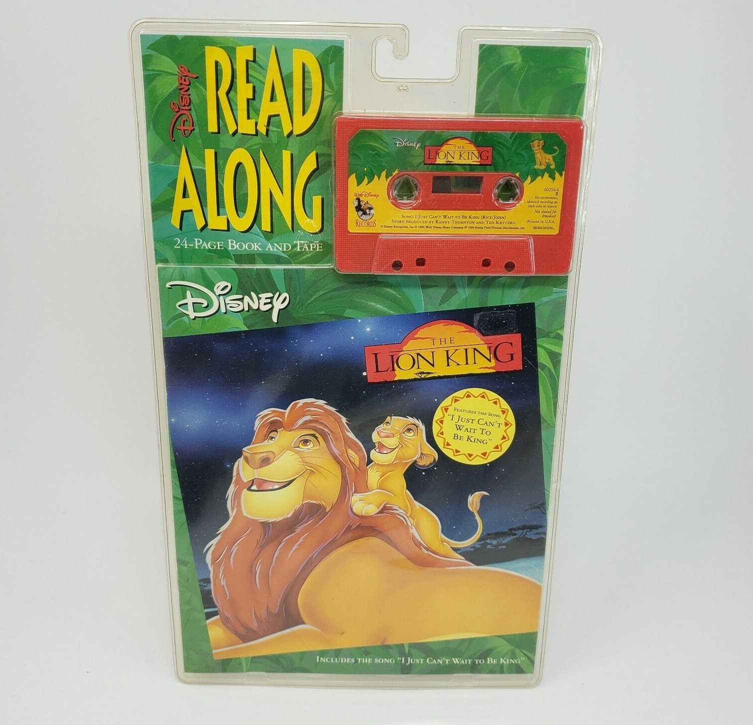 NEW VINTAGE DISNEY THE LION KING READALONG STORY 24 PAGE BOOK AND TAPE