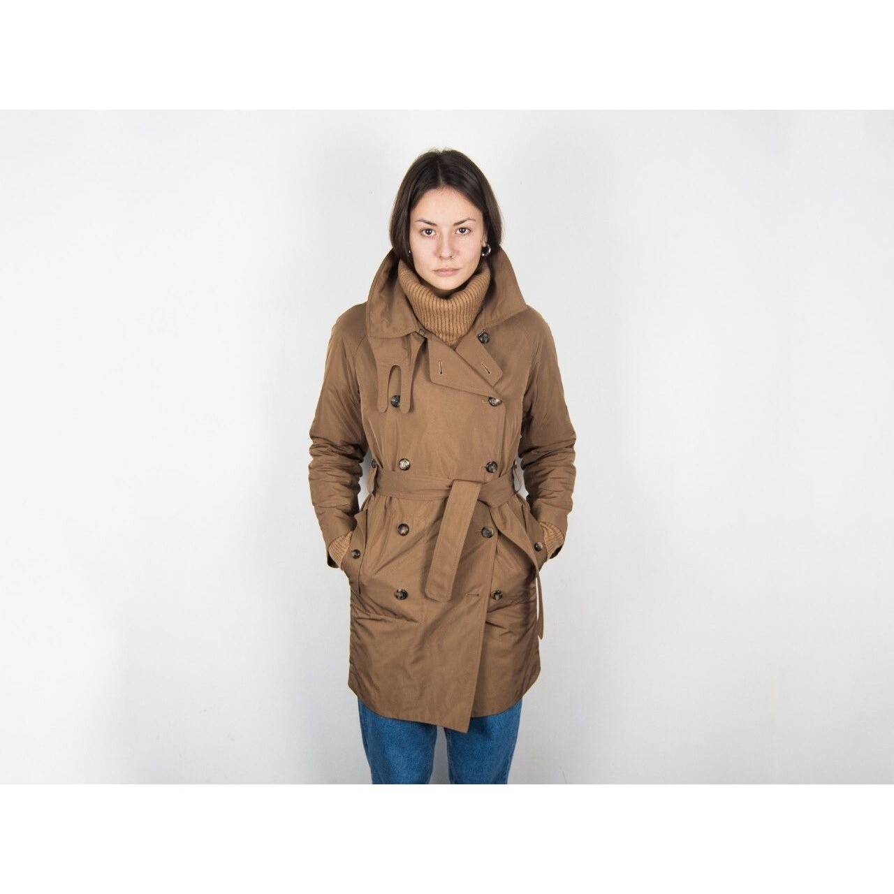 Trench donna doppiopetto Yves Saint Laurent beige Rive Gauche
