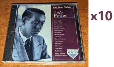 *LOT OF 10* The Stars Salute Cole Porter CD 18 Songs Tribute Wholesale Lot *NEW*