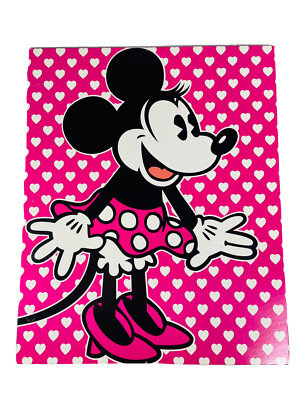 Disney Minnie Mouse Stuff Kids 3 Ring Folders For Binder Die-cut Unpunched