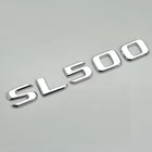 Silver Chrome SL500 Car Letter Number Rear Boot Badge Emblem For Mercedes Benz