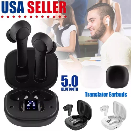 144 Languages Translator Earbuds Real Time Translator Earphones Smart Voice NEW - Picture 1 of 15