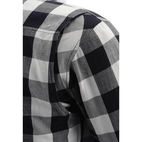 CAMICIA BIKER UOMO IN PELLE MILWAUKEE A QUADRI IN FLANELLA CON ARMATURA OMOLOGATA CE - Foto 106 di 126