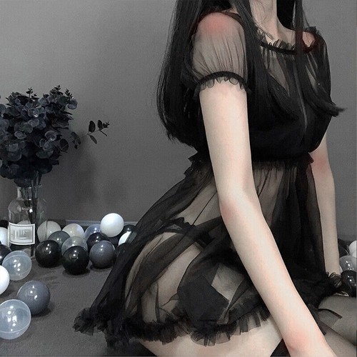 Sexy Damen-Dessous Spitze Nachtwäsche Babydoll Nachthemd Nachtwäsche Kleid - Bild 2 von 10