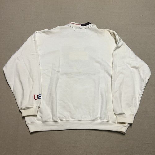 Vintage Mondetta Sweatshirt Mens XL NOS 90s Urban Wear Flag Logo Crewneck - Picture 5 of 11