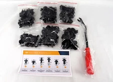 GOOACC GRC-30 120 pc Car Retainers Expansion Screw Kit w/Fastener Remover Tool