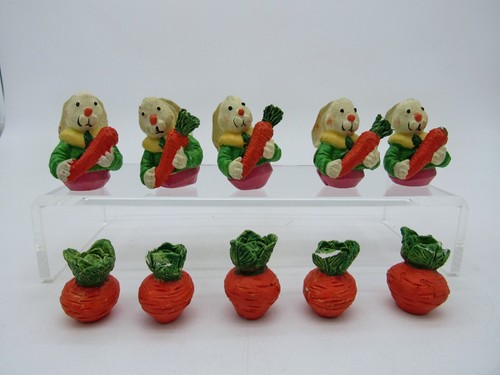 Easter Tic-Tac-Toe Game with Miniature Bunny & Carrot Pieces - 6” Board - Picture 5 of 6