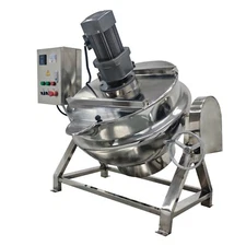 TECHTONGDA Commercial 220V 3 Phase 13.2Gal Cooking Jacketed Tilting-type Kettle