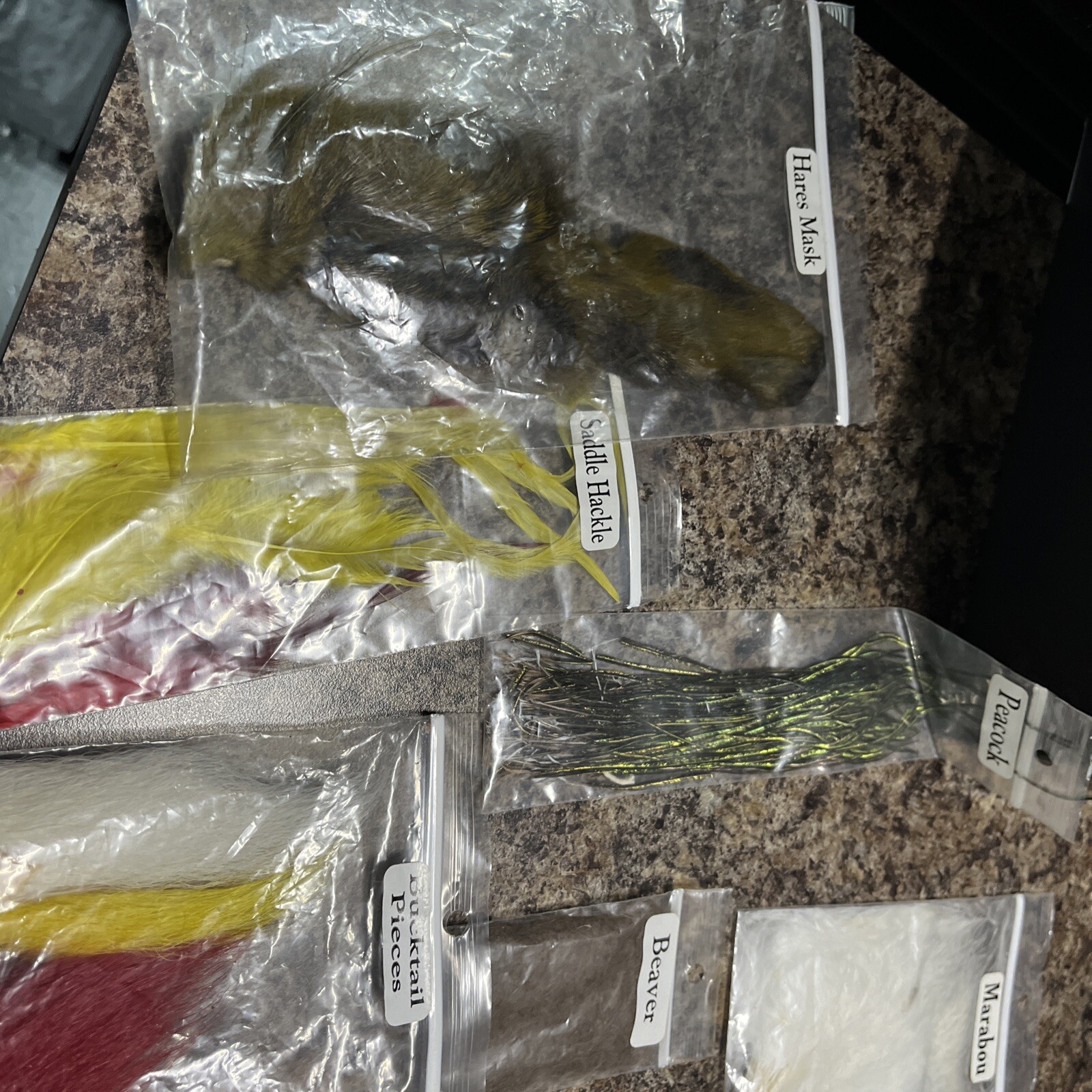 Fly Tying Job Lot Fly Making Tools Fishing Tackle Fur Feathers Thread