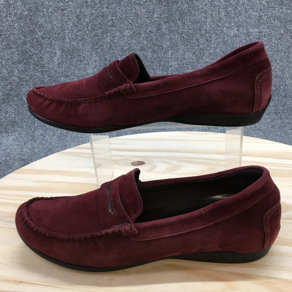 Mocassim Munro American Shoes Feminino 11M Ramie Casual Slip On Penny Borgonha - Imagem 2 de 4