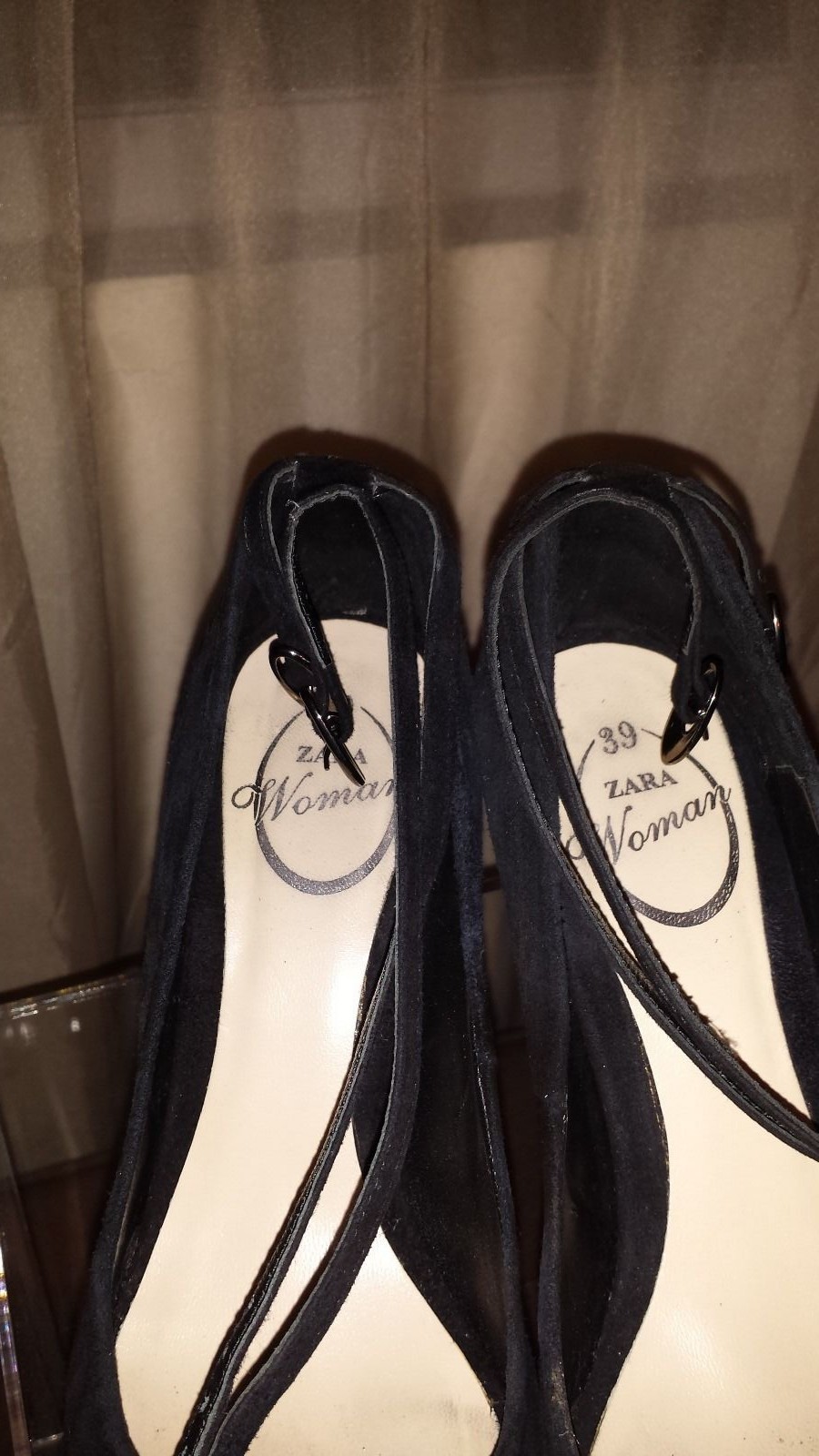 ZARA BASIC Collection- BLACK ANKLE STRAP PLATFORM… - image 3