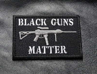 BLACK GUNS MATTER HOOK FASTENER PATCH 