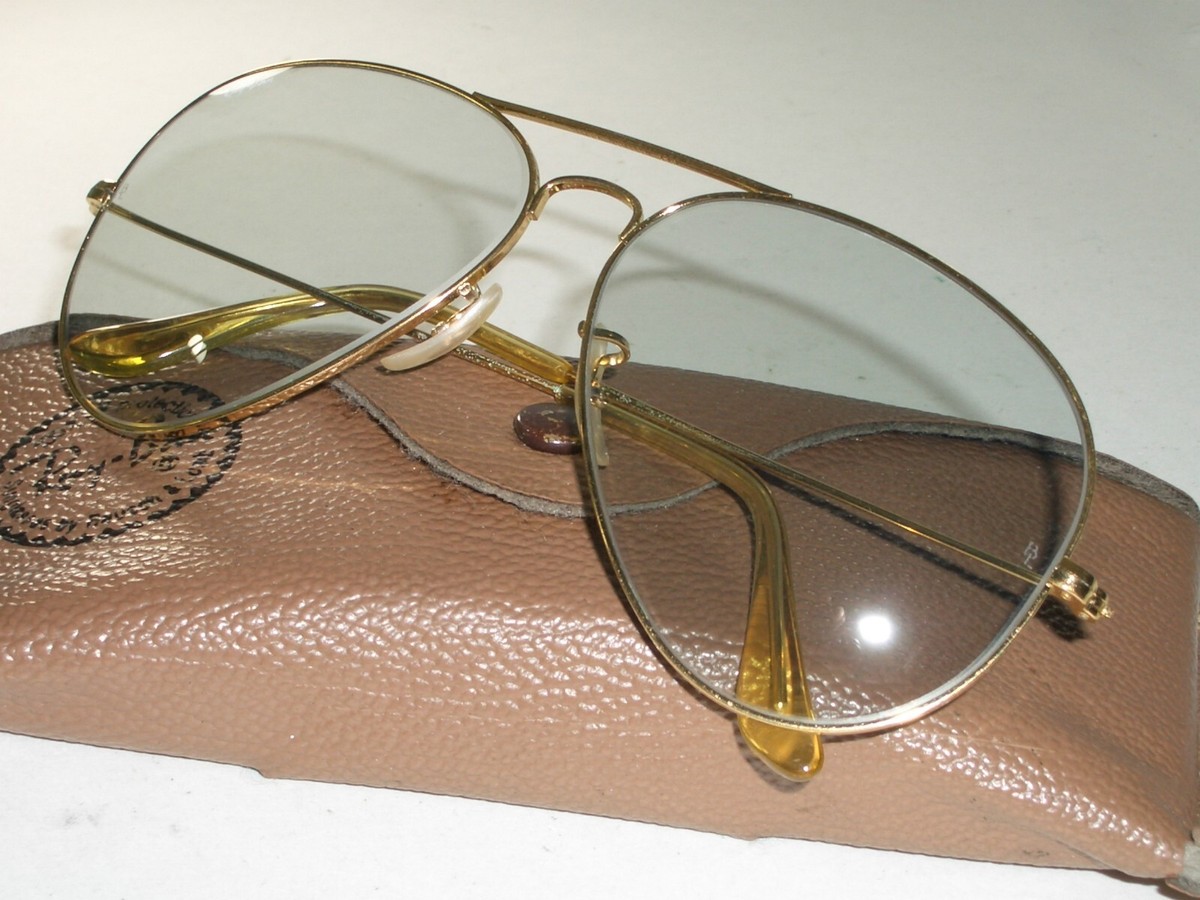 1980's 62[]14 VINTAGE B&L RAY-BAN GRAY TONE CHANGEABLES AVIATOR