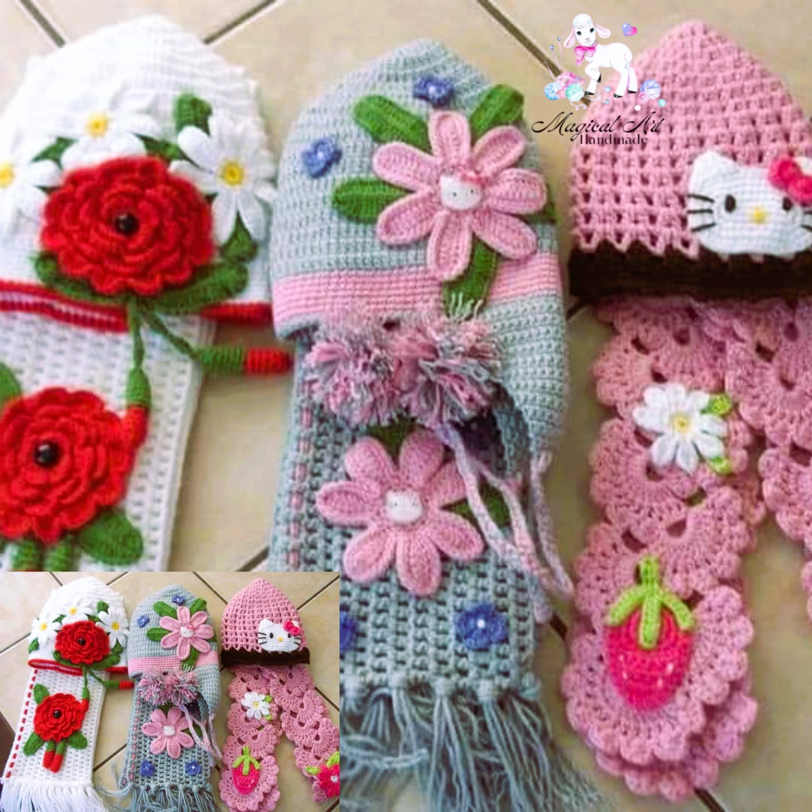 Autumn Winter Baby Hat Thick Girls Boys Hats Worm Crochet Children Doll Baby Bon