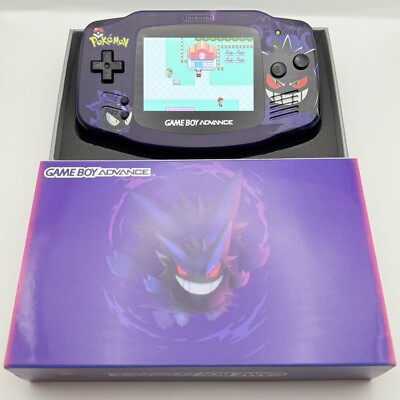 NINTENDO GAME BOY ADVANCE IPS V4 - POKÉMON GENGAR AND GASTLY - OSD MENU - NEW