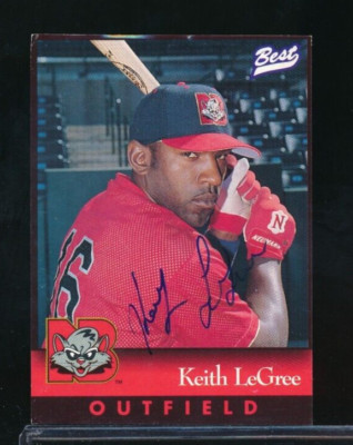 1997 New Britain Rock Cats Best #20 Keith LeGree signed auto autograph tough