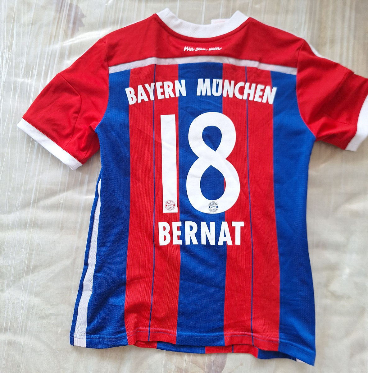 Bayern Munchen 2014 Home Jersey #18 Bernat Adidas Red Blue Shirt