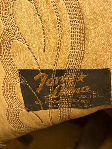 Tony Lama Brown Leather & Reptile Western Boots Black Label Size 9E Style 8563 - Picture 14 of 17