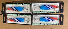 4 of Dream Weaver Extended Glow Fishing Lures Trolling Spoons Vintage? NIP