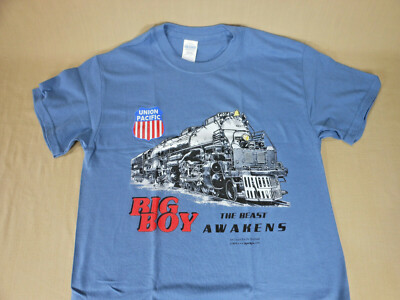 Union Pacific Big Boy 4014 Blue Tee Youth and Adult 