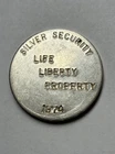 Vintage 1974 Silver Security Life Liberty Property 1 oz 999 Round World Trade