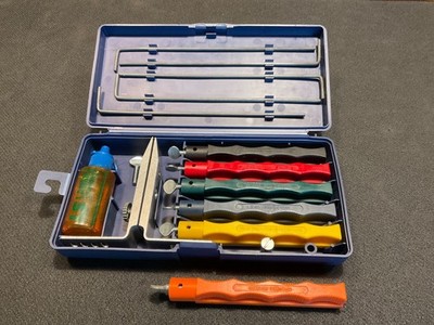 LANSKY Knife Sharpening System 5 Stones + Diamond Stone - Hard Plastic Case