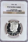 1964 Kennedy Half Dollar Proof NGC PF 67 ULTRA CAMEO PR DCAM Frosty Coin 50C