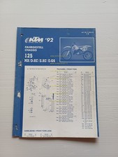 KTM 125 MX.D - XC.E - XC.E-GS 1992 catalogo ricambi TELAIO originale